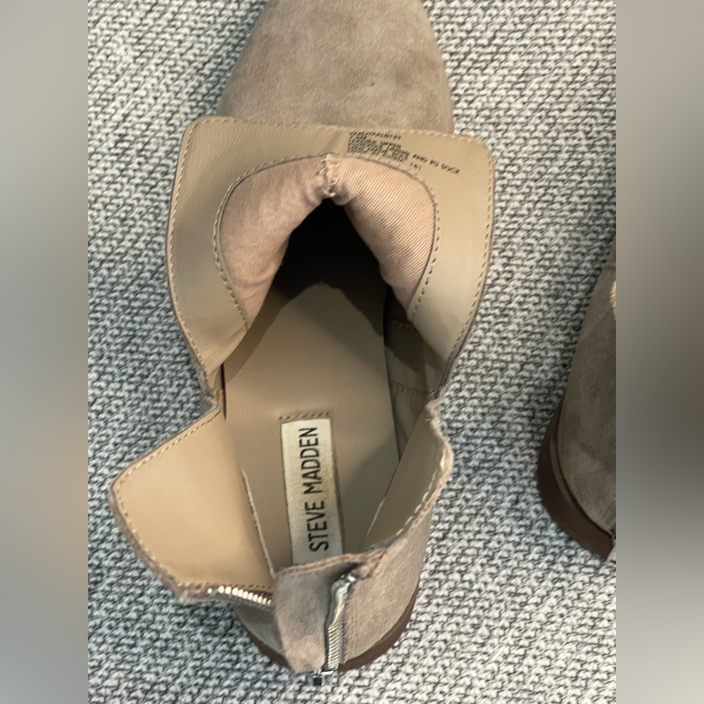 Steve Madden Tan Ankle Booties With Elastic Panels - image 6